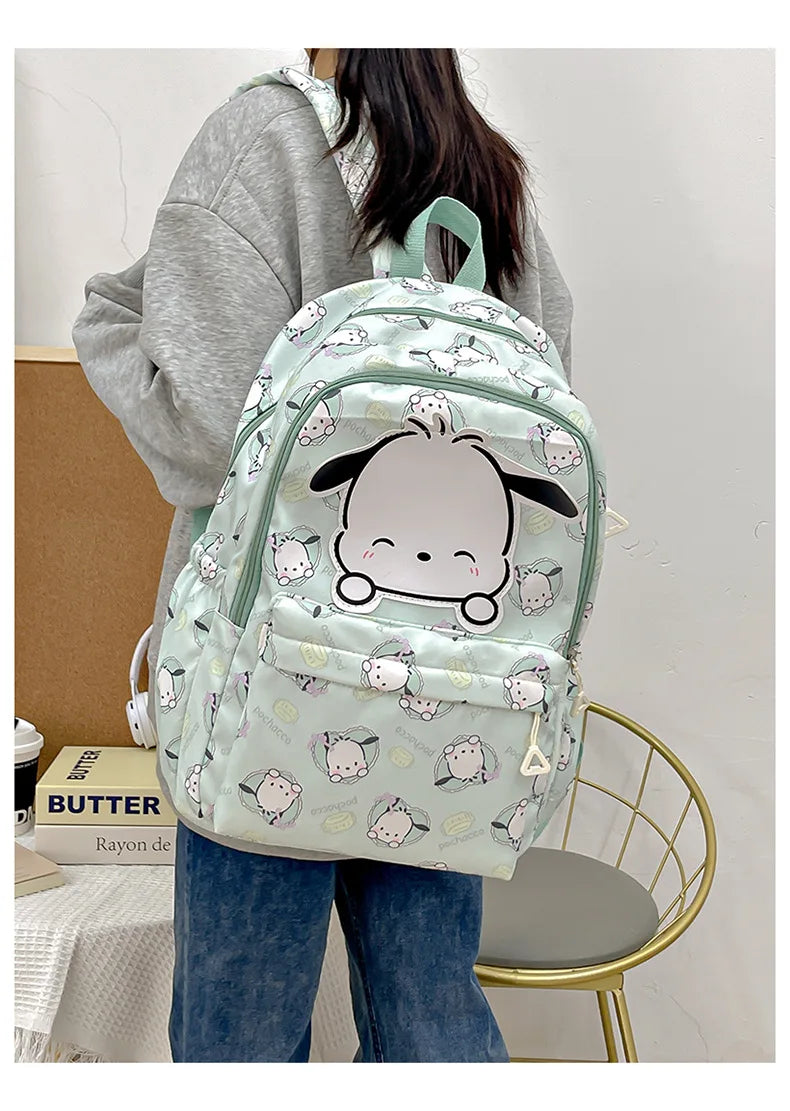 Cinnamoroll PlushTech Backpack – Kawaii Sanrio Schoolbag with Laptop Compartment for Kids & Teens!