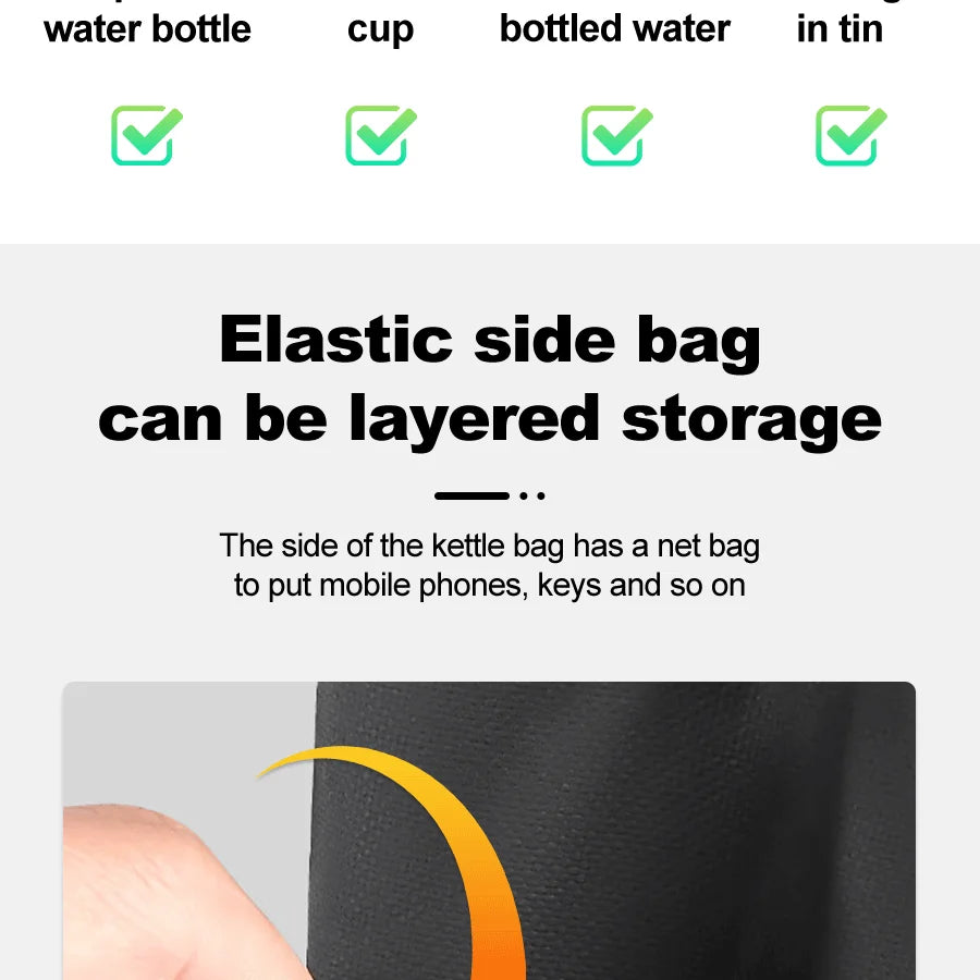 Bike Bags Bottle Holder Cycling Water Bottle Carrier Pouch Insulated Kettle MTB Road Bicycle Handlebar Bag Cycling Accessories