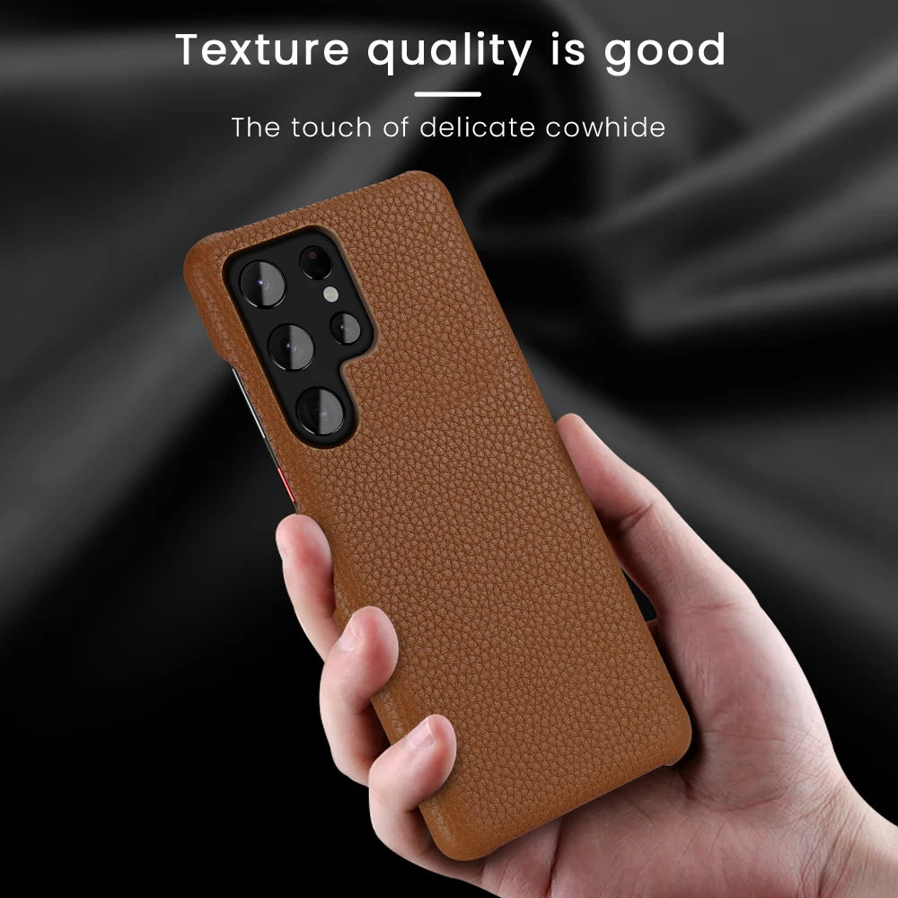 Clearance Sale Genuine Leather Phone Case For Samsung Galaxy S 24 S23 S24 Ultra S24 Plus S21Ultra S20Ultra S22Ultra Luxury Cover