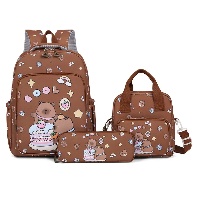 Capybara Cutie Backpack Set – Snuggle-Ready Style for Happy School Days!
