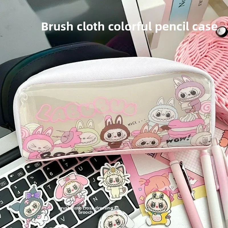 Hot-Selling Transparent Cartoon Pencil Case – Large Capacity Stationery Organizer