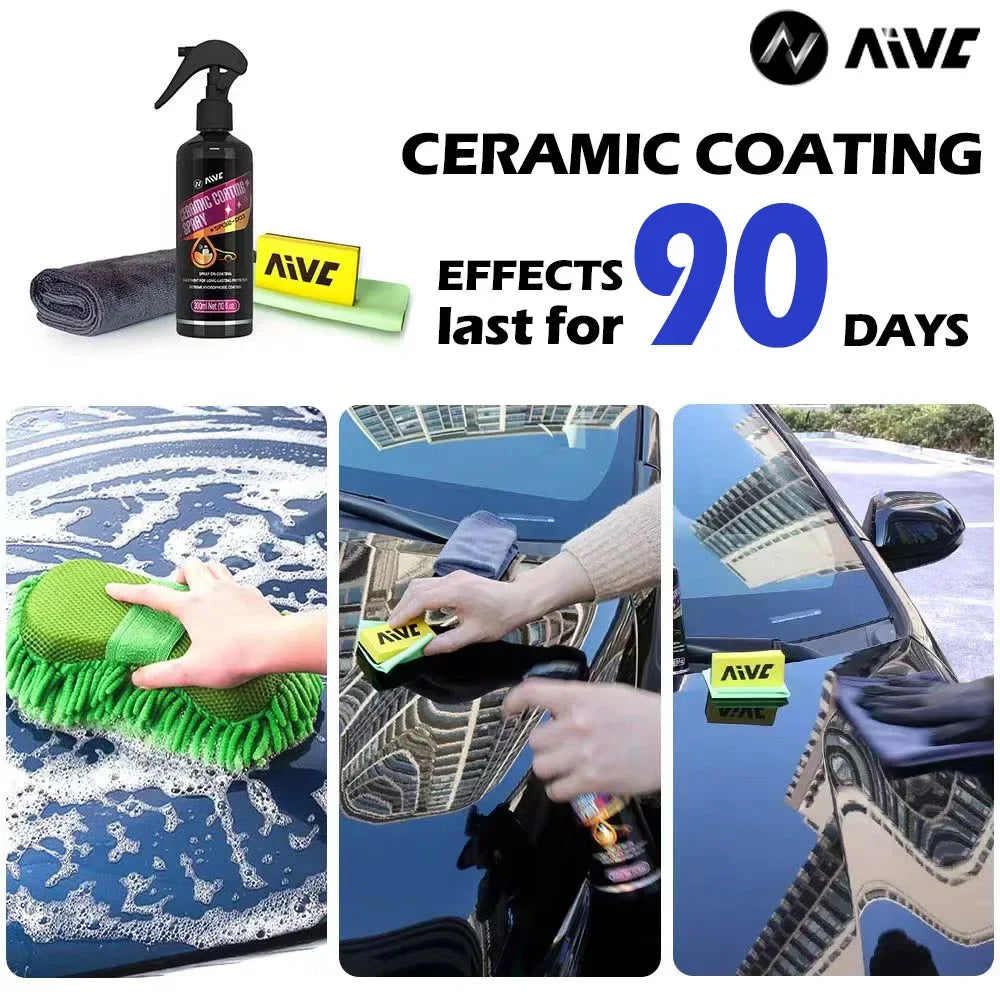 Ceramic Car Coating Spray Nano Ceramic Coating For Auto Paint Care Hydrophobic Crystal Durable Protection Paintwork Shine Shield