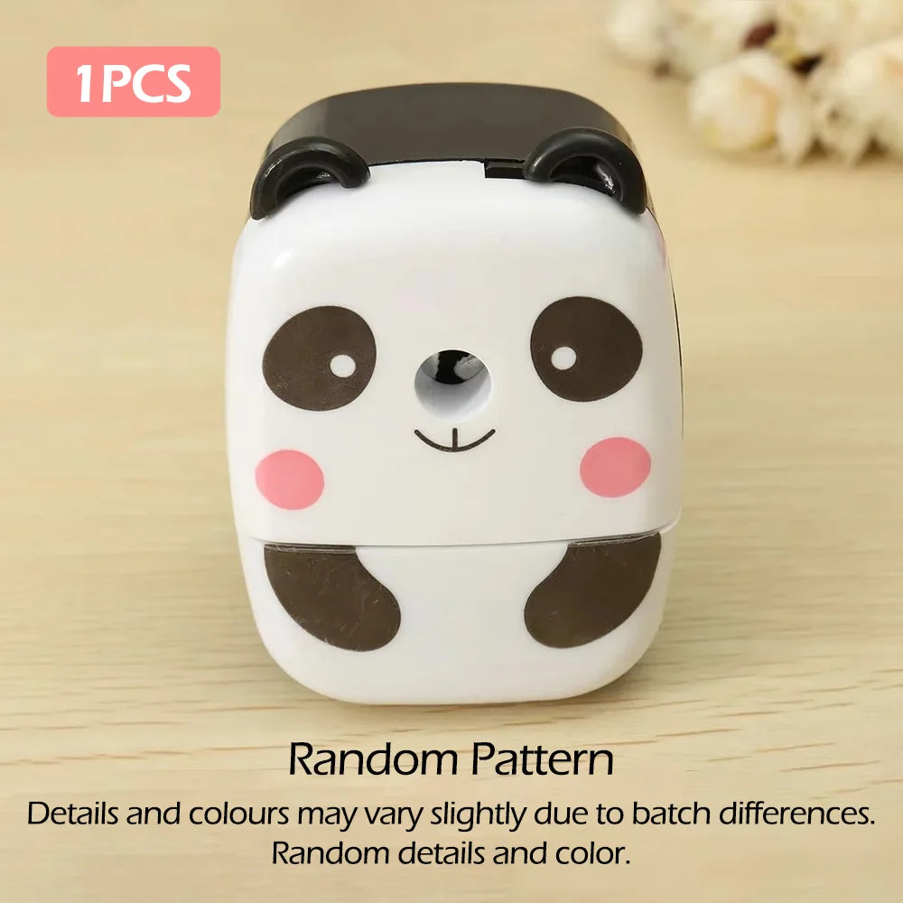 Cartoon Panda & Tiger Pencil Sharpener – Hand-Cranked Portable Animal Design for Kids, School & Office Stationery Fun
