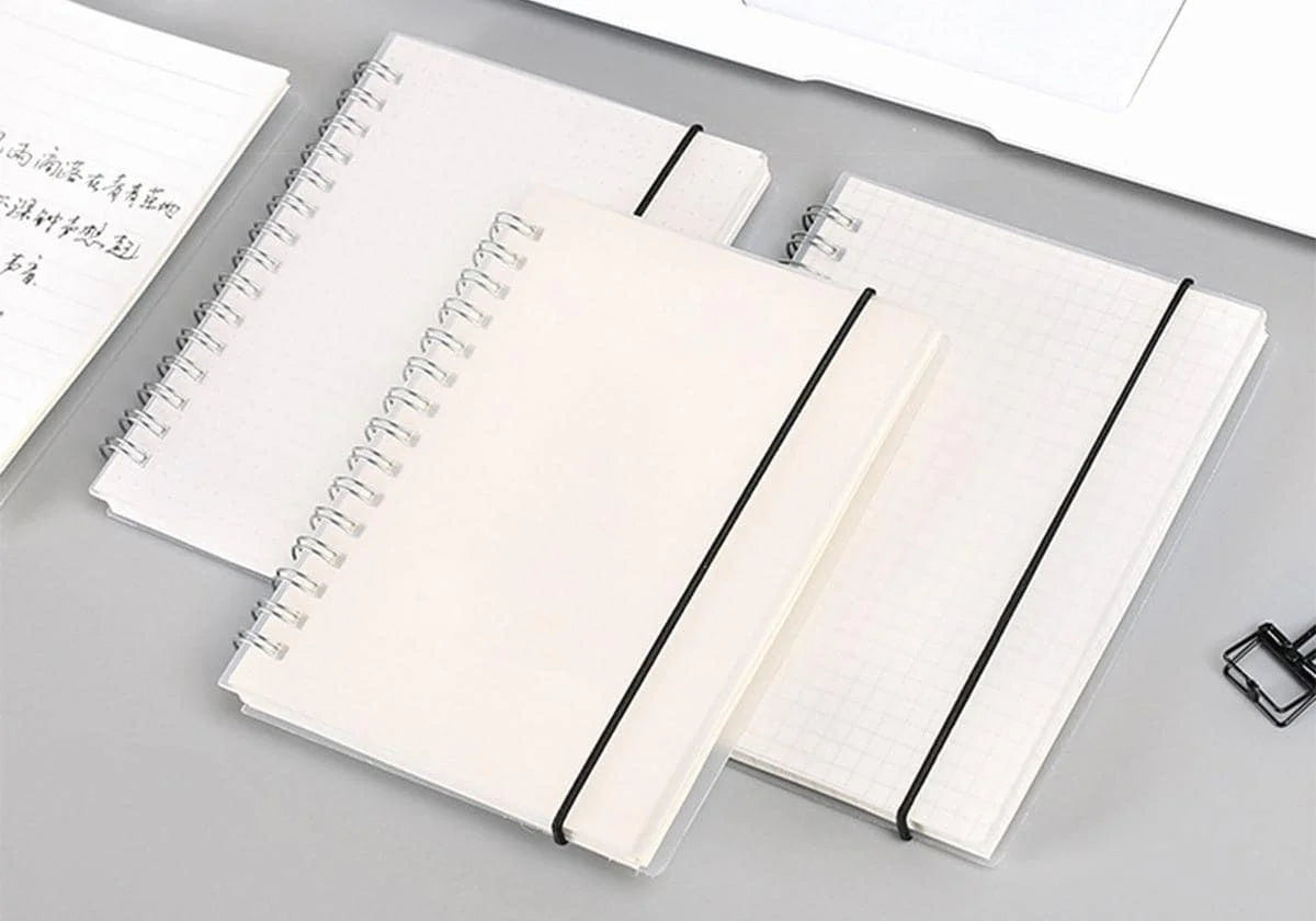 B5/A5/A6 Coil Notebook 80 Pages Matte Cover Horizontal Line Square Hand Ledger Thickened Paper School Office Supplies Stationery