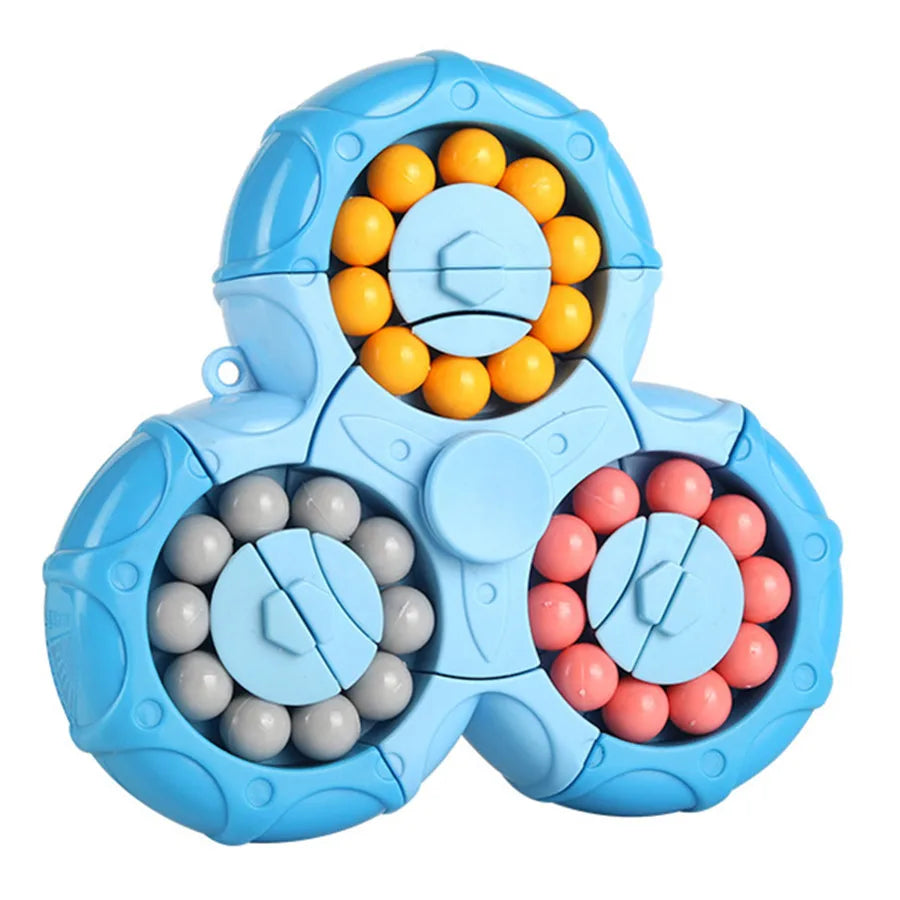 Magic Bean Cube Finger Gyro Rotating Antistress Relieve Anxiety Develop Intelligence Decompression Fidget Toy Adults Kids Gift