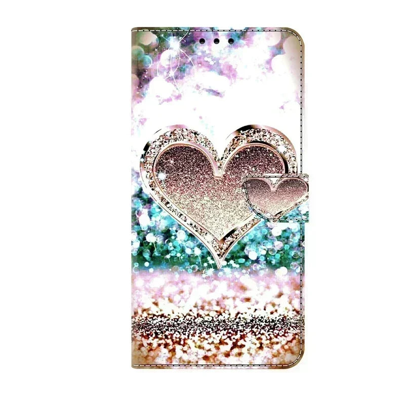For Samsung S24 FE SM-S721B Case Painted Pattern Wallet Flip Book Cover on For Samsung Galaxy S 24 FE S24FE SM-S721N Case Fundas