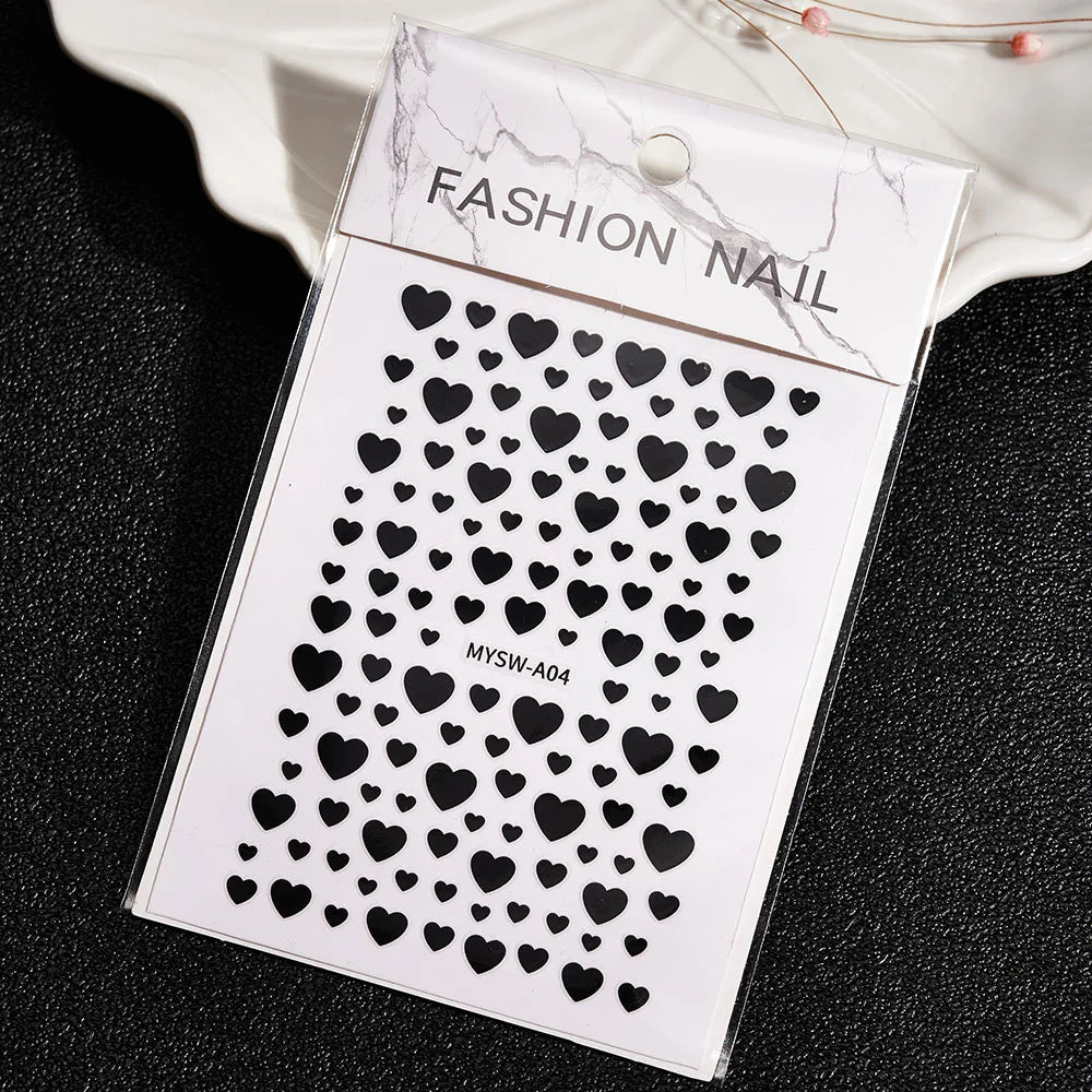 Glitter Flame Nail Art Set – Self-Adhesive Silver Stickers with Butterfly Foil for Manicure Magic