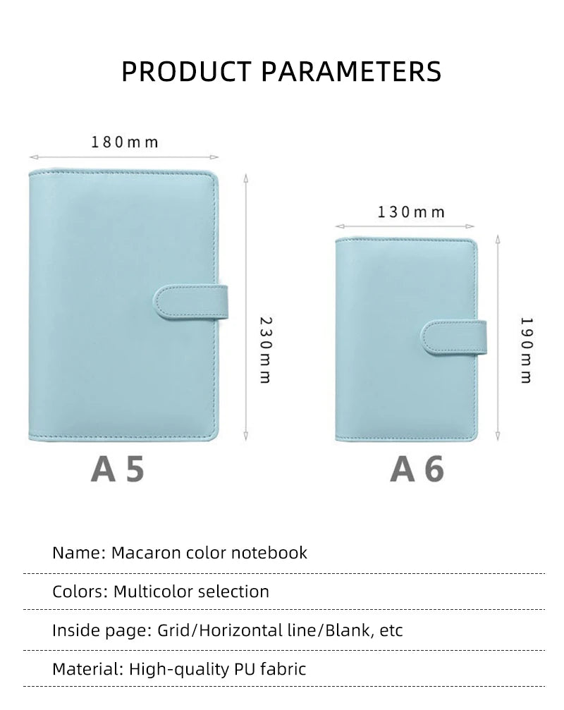 Leather Budget Binders Planner 6 Hole 8 Zipper Envelopes 2 Stickers in One NoteBook Wallet For Save Money Organizer Cash System