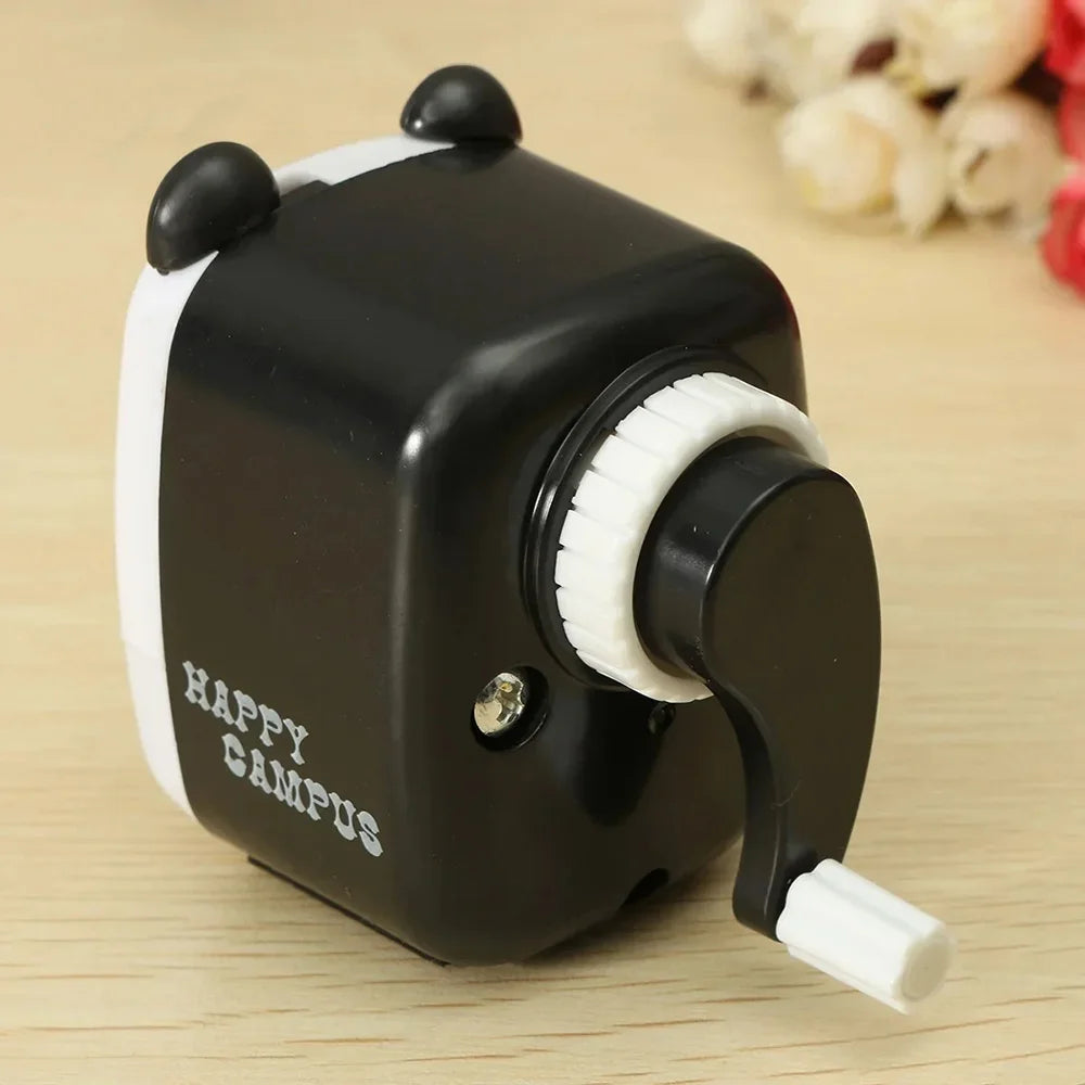 Cartoon Panda & Tiger Pencil Sharpener – Hand-Cranked Portable Animal Design for Kids, School & Office Stationery Fun