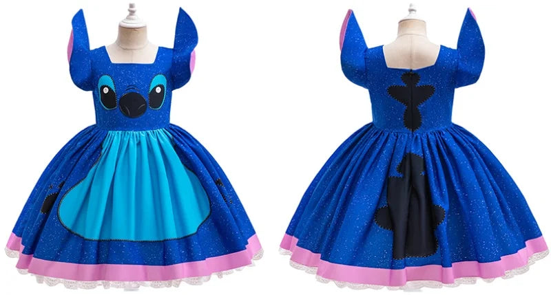 2Y-10Y Girl Dress Stitch Cosplay Costume Cartoon Cute Movie Same Dress Stage Performance Halloween Carnival Children's Dress up