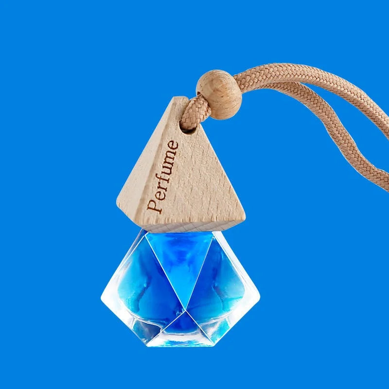 Wood Hanging Car Air Freshener Diffuser Perfume Aromatherapy Essential Oil Bottle Hanging Car Air Freshener Car Auto Accessories