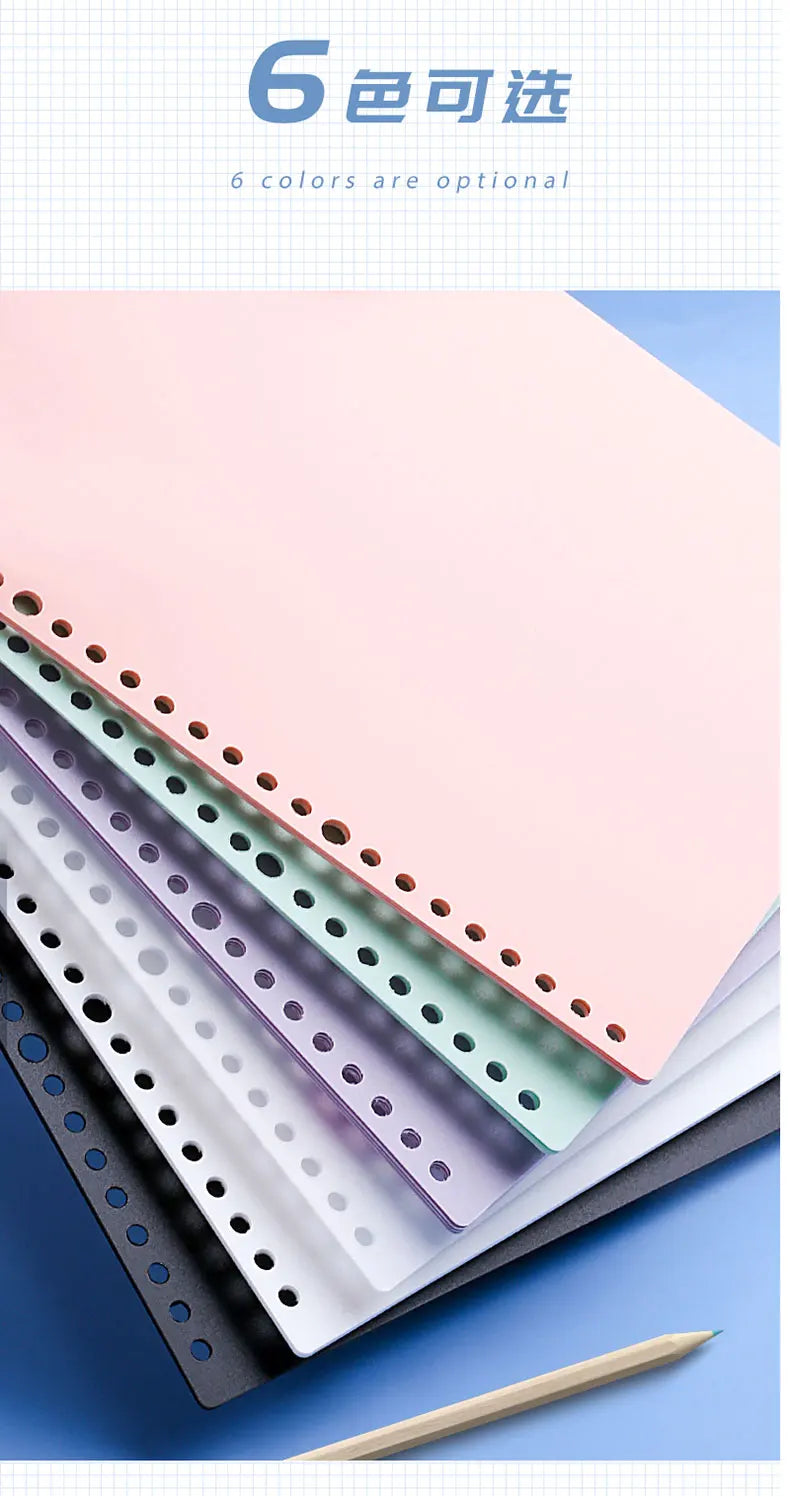 Multi-Hole Transparent Binder Covers – A4 Loose-Leaf PP Matte & Film Discbound Options for School, Office & Creative Journaling