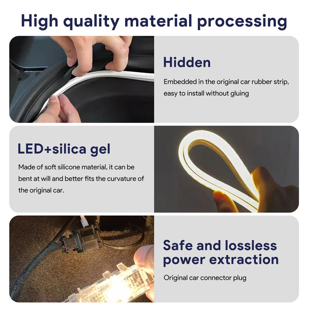 Rear Trunk Light For Volkswagen VW Golf 7 Mk7 Golf MK6 Golf MK8 Polo MK5 MK6 Bright LED Silicone Light Yellow White Accessories