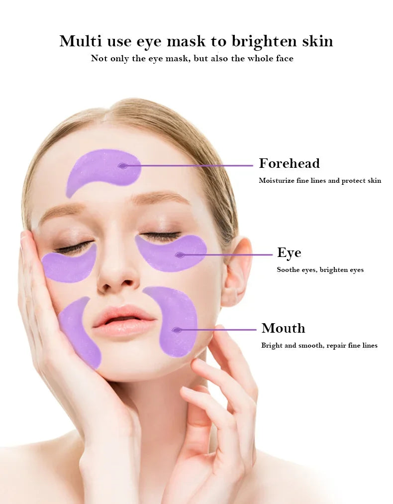 Grape Anti-aging Moisturizing Collagen Eye Mask Anti Dark Circles Dry Eyes Masks Beauty Skin Care Eye Patches 60Pcs