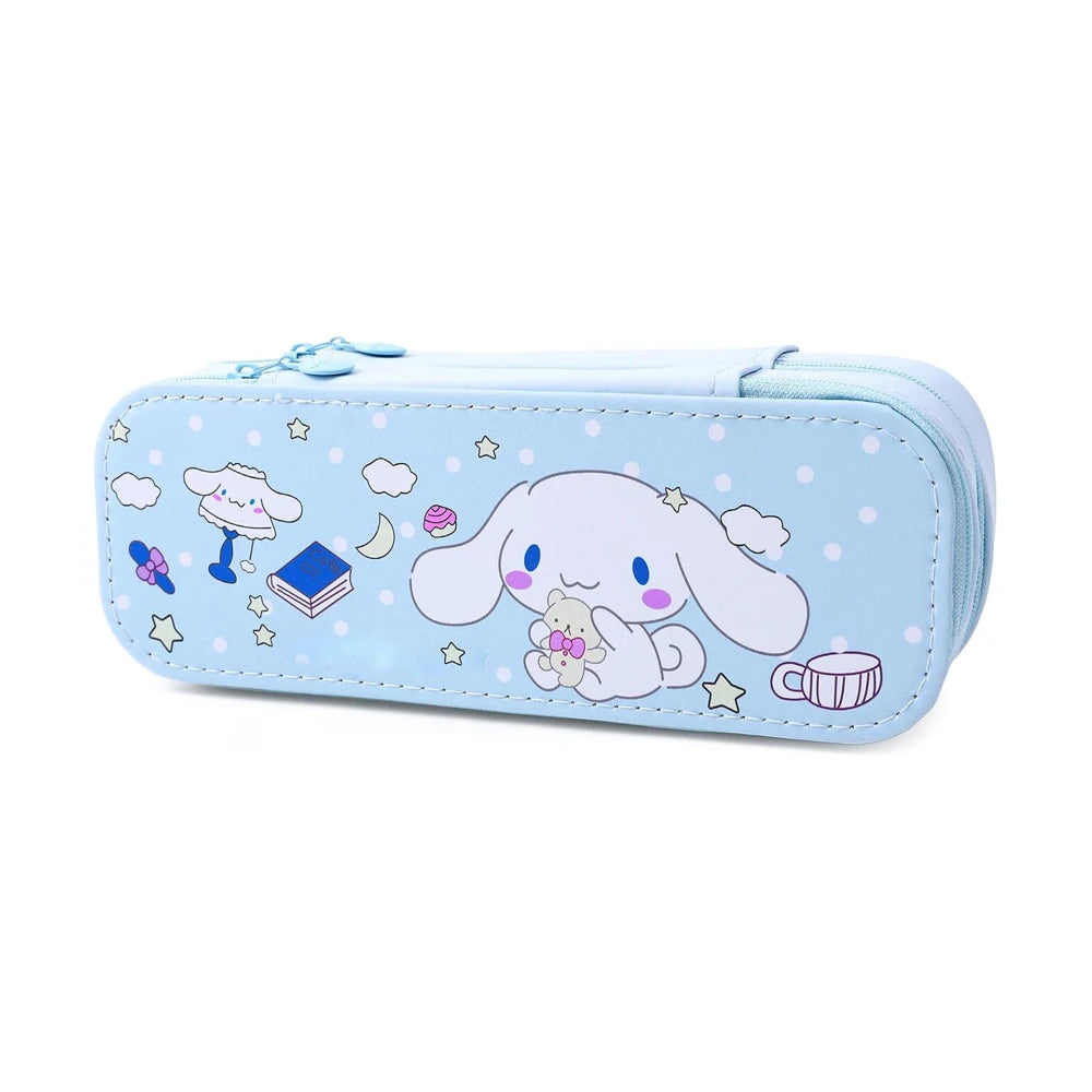 Hello Kitty & Kuromi Double-Layer Pencil Case – Cute Cartoon Kawaii Stationery Box for Students, Kids & My Melody Fans
