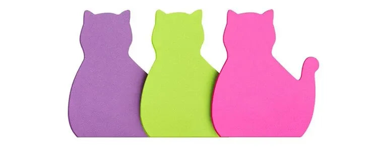 6pcs Cat PET Transparent Memo Sticky Note Paper Daily To Do It Check List Paperlaria School Stationery