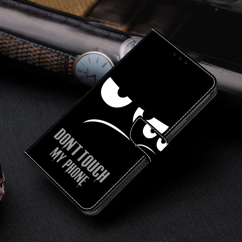 For Samsung S24 FE SM-S721B Case Painted Pattern Wallet Flip Book Cover on For Samsung Galaxy S 24 FE S24FE SM-S721N Case Fundas