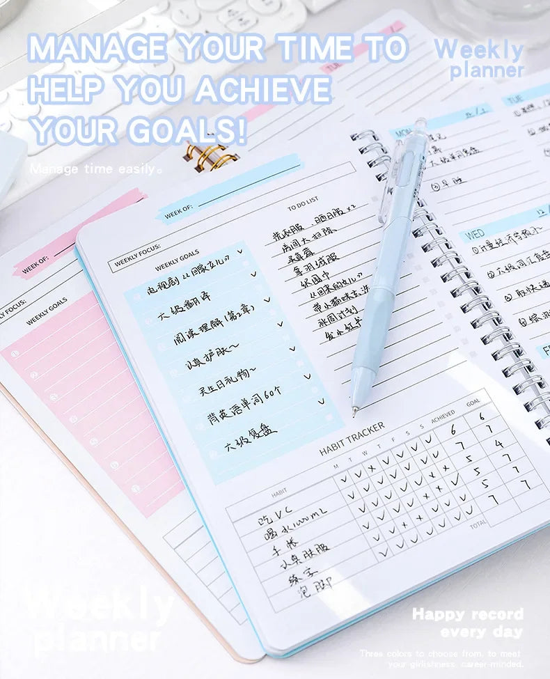 2024 Weekly Planner Agenda Notepad A5 Notebook 52 Weekly Planner Schedule Stationery School Office Supplies Stationery