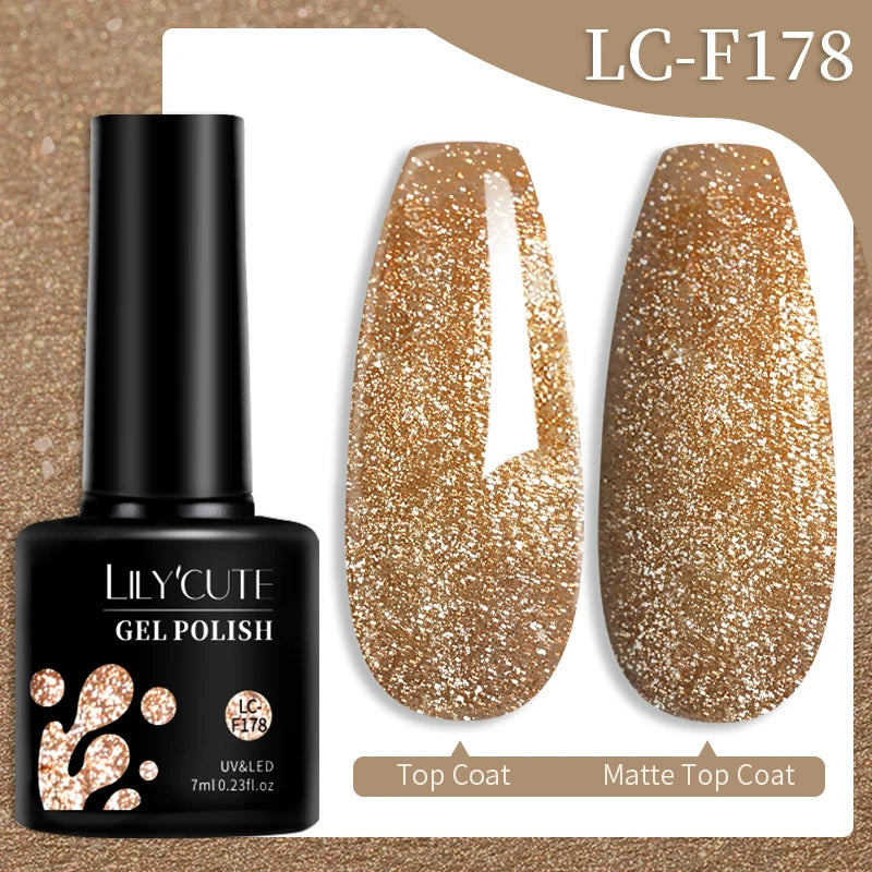 LILYCUTE Color Explosion – 184 Shades of Long-Lasting Gel Polish with Red Glitter Magic