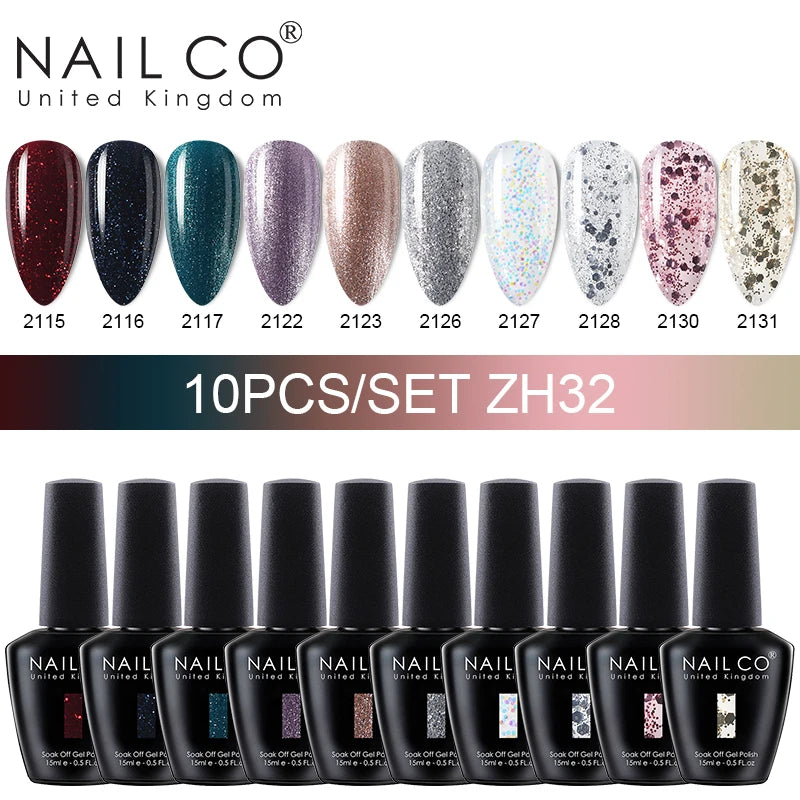 NAILCO Macaron Gel Nail Kit – 10PCS Jelly Colors for Soft, Glossy Manicures