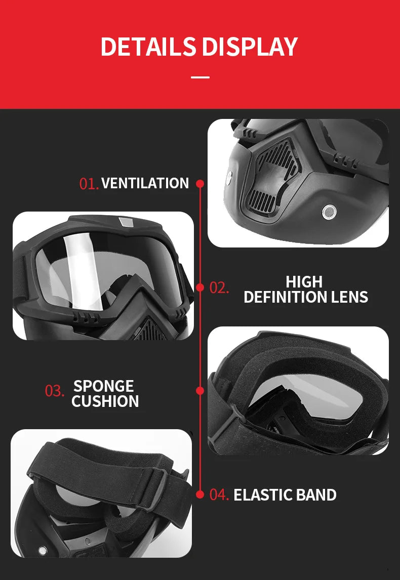 Goggle Windproof Mask HD Motorcycle Outdoor Sport Glasses Eyewear Riding Motocross Summer UV Protection Sunglasses