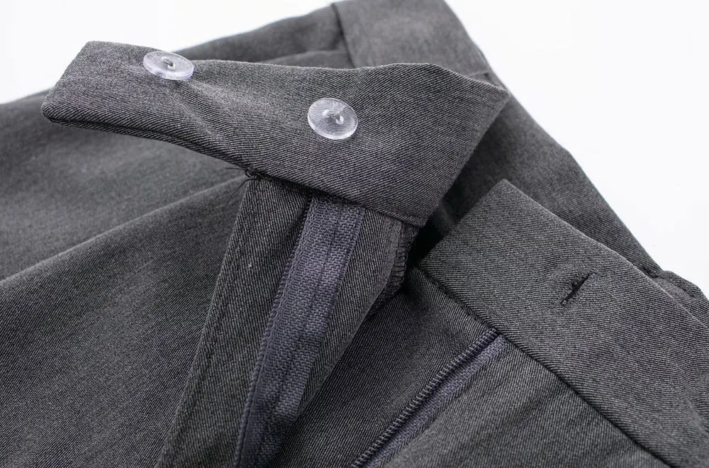 TRZA Women Fashion With Darts Front Pockets Wide Leg Pants Vintage High Waist Zipper Fly Female Trousers Mujer