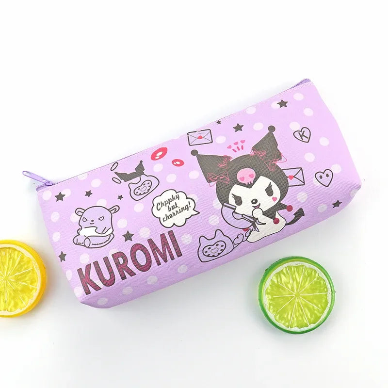 Sanrio Cinnamoroll, Kuromi & My Melody Pencil Case – PU Waterproof Stationery Bag