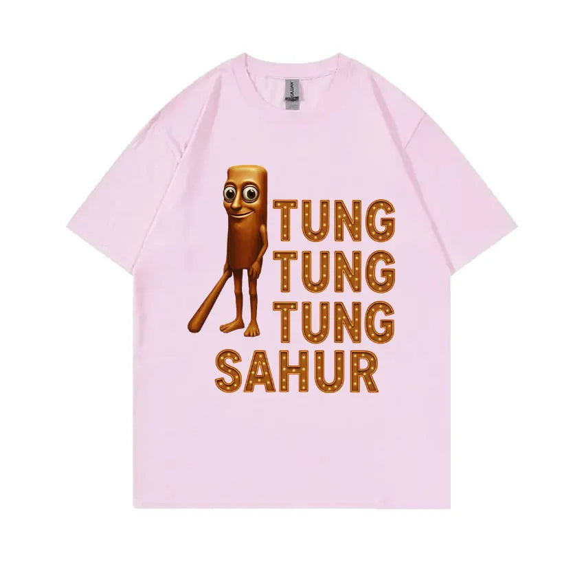 Italian Brainrot Funny Meme Graphic Tshirt Tung Tung Tung Sahur Baseball Bat T-shirt Men Women Casual Humor Soft Cotton T Shirts