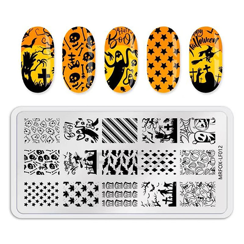 Pro Stainless Steel Nail Image Plate – Rectangle Template for Crisp Designs