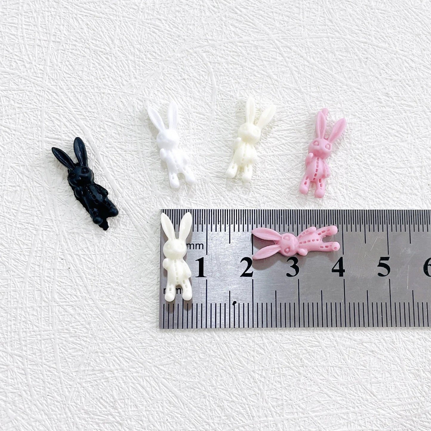 Kawaii Bunny Nail Charms – 60PCS 3D Acrylic Set for Creative Nail Art