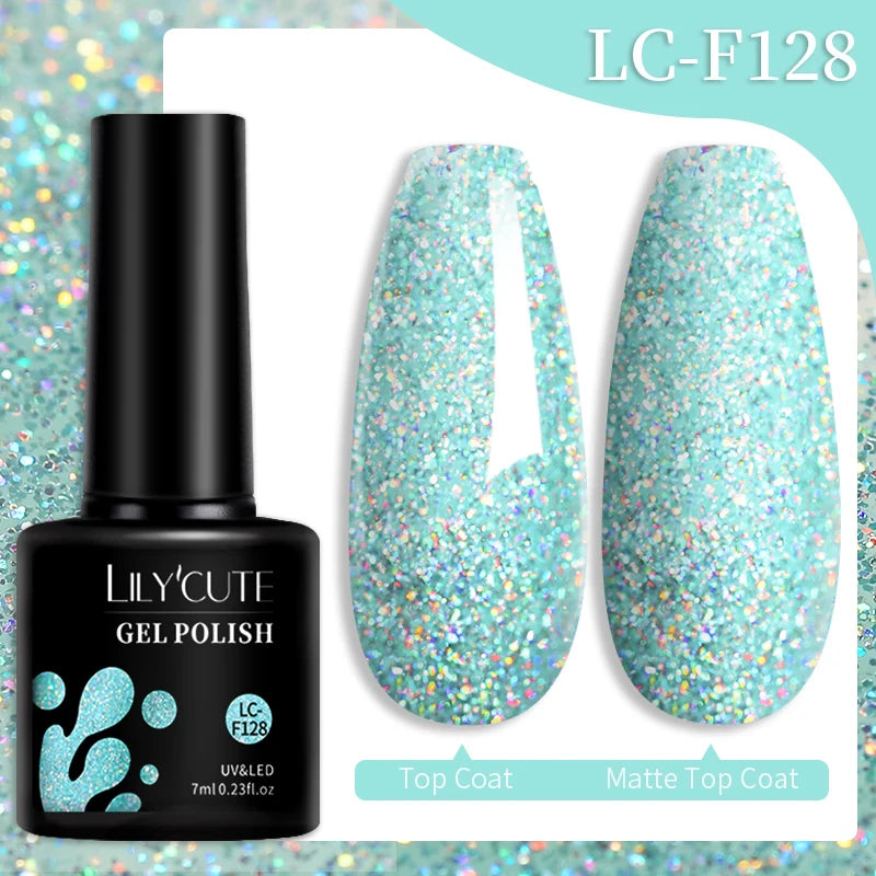 LILYCUTE Color Explosion – 184 Shades of Long-Lasting Gel Polish with Red Glitter Magic