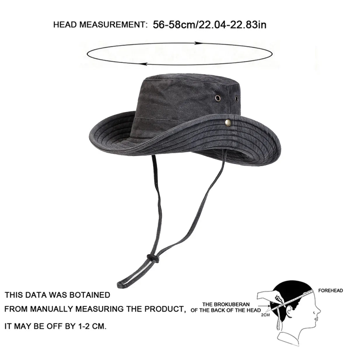 Men Big Eaved Solid color Washed Bucket Hats Fishermen Caps Outdoor Casual Cap Men Sunscreen Hat
