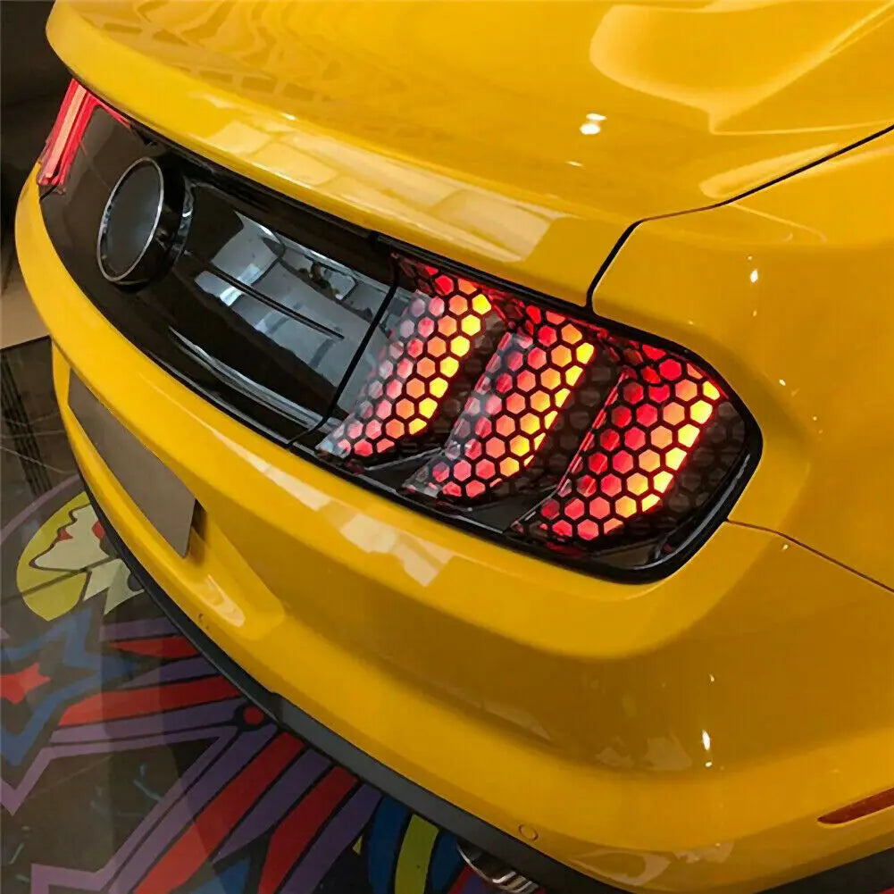 Car Tail Lights Honeycomb Decor Stickers Cuttable Auto Car Rear Tail Light Lamp Honeycomb StylingTaillight  Decals Accessories