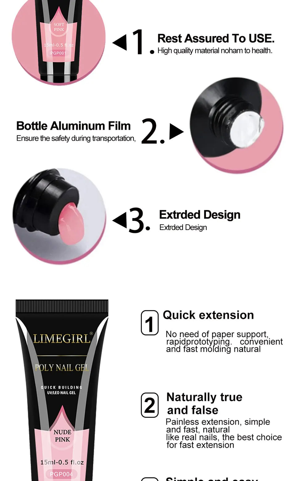 LIMEGIRL Gel Nail Kit – UV Lamp, Electric Drill & Full Tool Set for Salon-Quality Nails