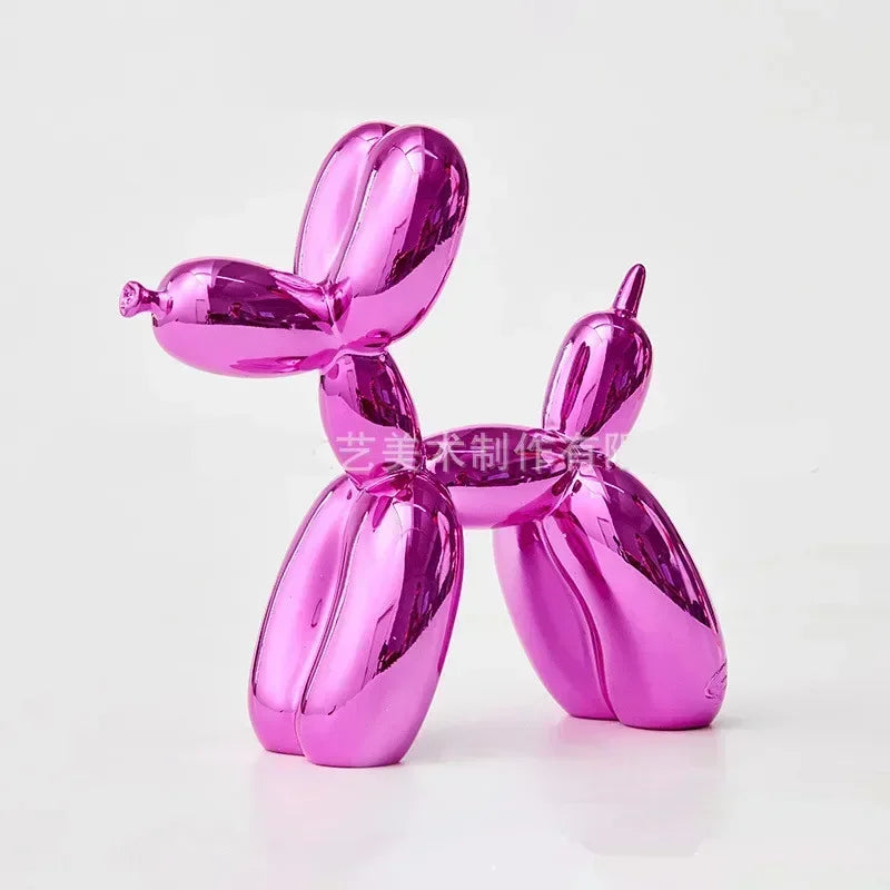 10cm 17cm Nordic Balloon Dog Sculpture Resin Animal Toy Statue Sculptures Figurine Crafts Home Decoration Room Desktop blue Gift