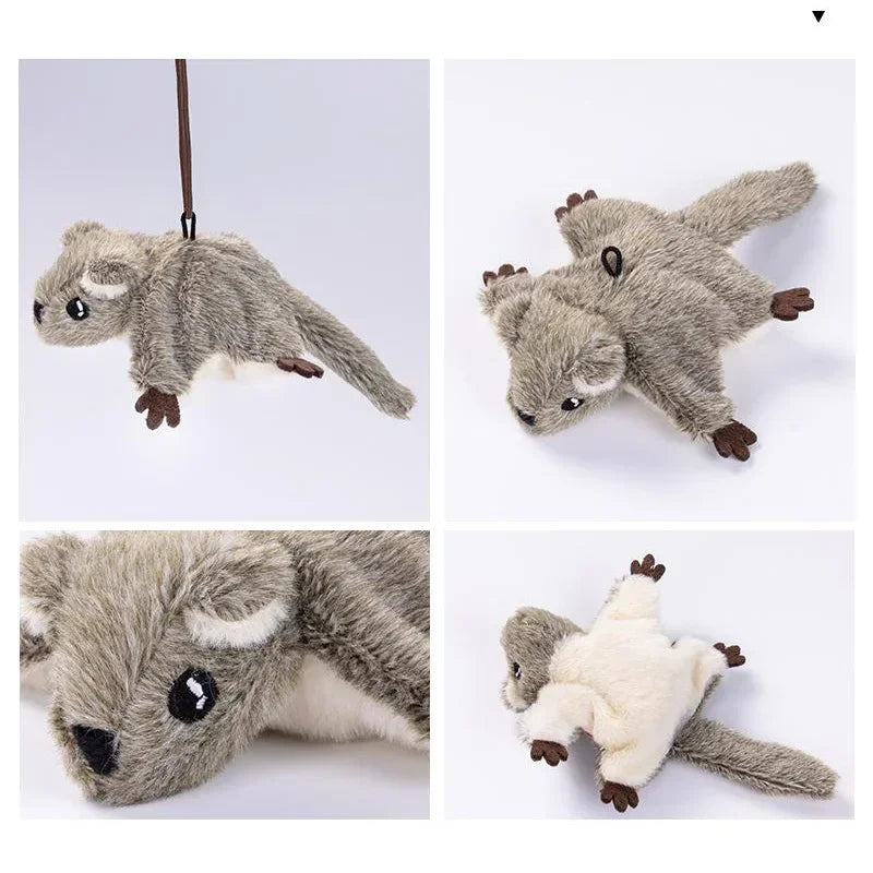Interactive Cat Toys Rechargeable Flying Bird Rat Cat Toy Chirping Flapping Bird Can Add Catnip Touch Activated Plush Kitten Toy
