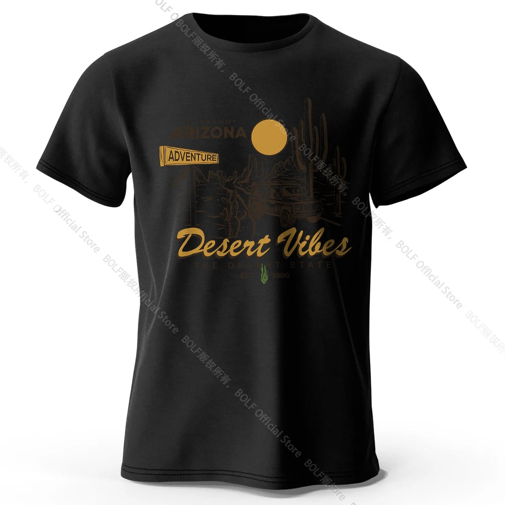 Desert Rally Retro 4x4 Printed Unisex Men Women T-Shirt Tees Tops 100% Cotton Dakar Race Graphic Dune Explorer