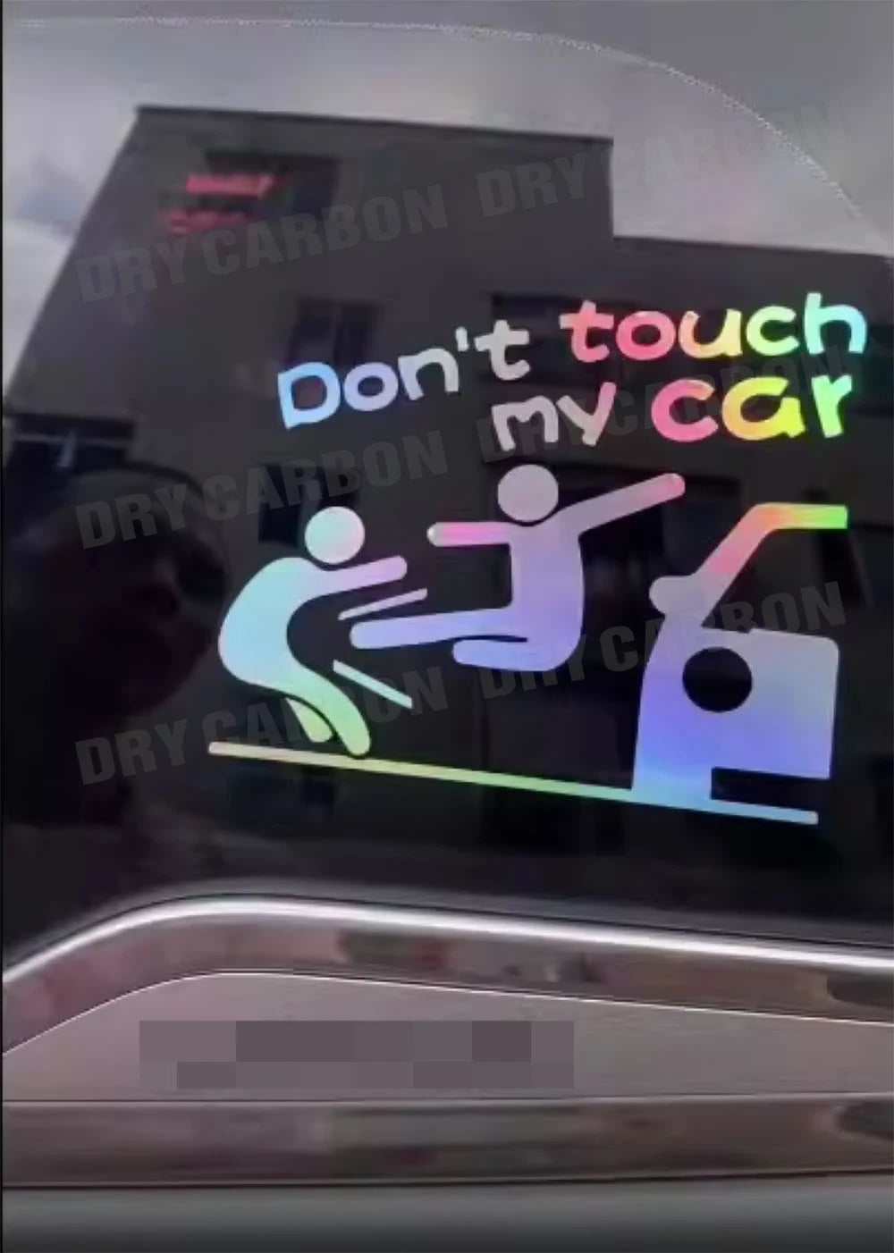 Creative Don't Touch My Car Car Sticker Decals - Funny Exterior Auto Decals for Universal Car Window Accessories