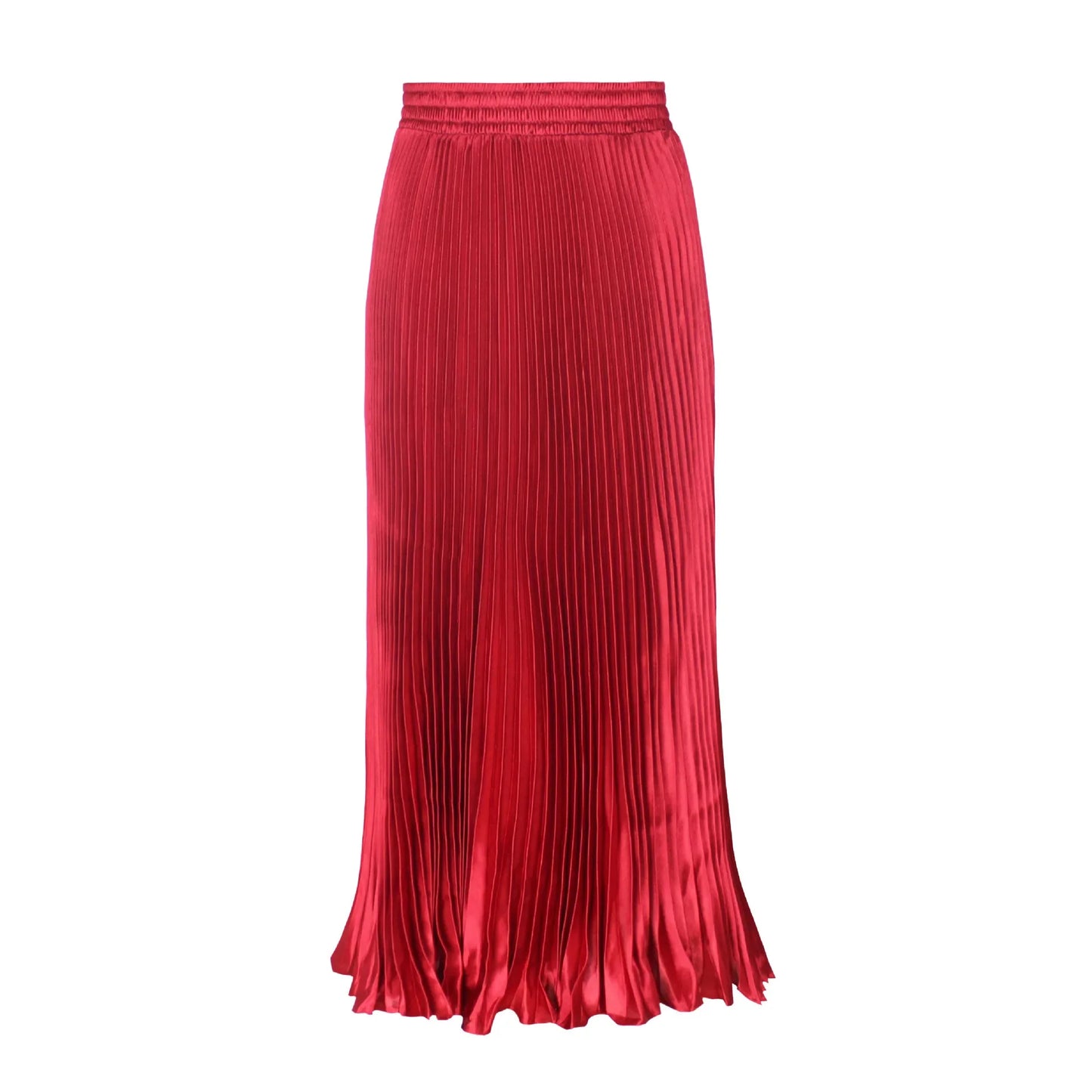 Elegant Satin Fishtail Long Skirts Evening Party Wear Faldas Vintage Pleated Skirt Women Harajuku Fashion Clothes Saias Jupe