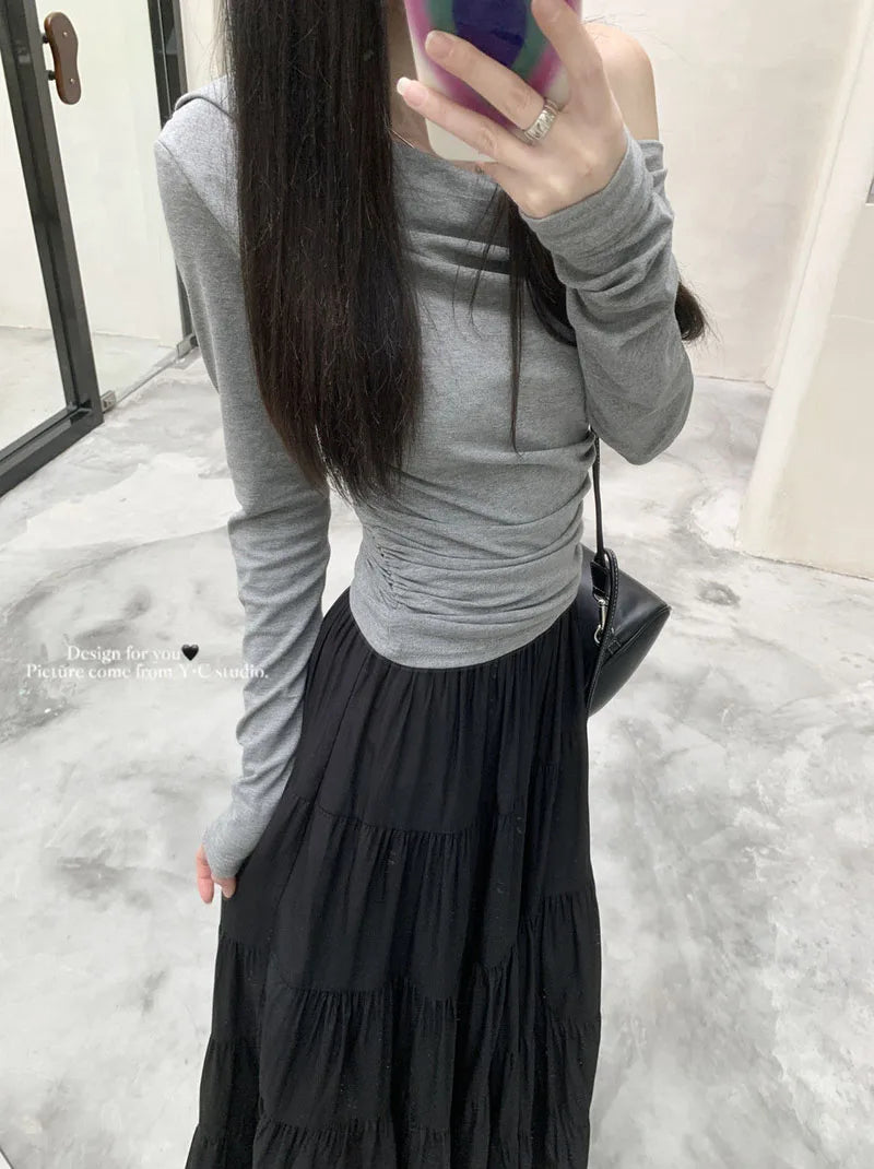 Summer High Waist White Mini Skirt Women Fashion Korean Patchwork A-Line Skirts Female Summer Solid Elegant All-Match Long Skirt