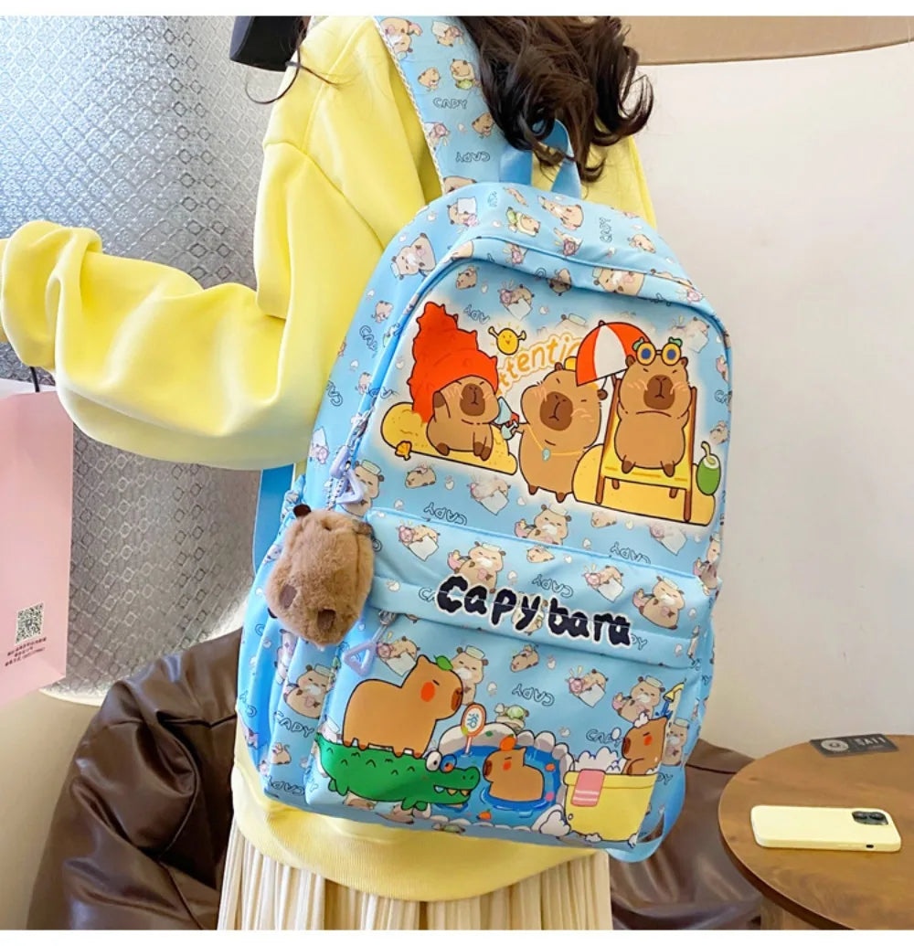 Capybara Breeze Backpack – Ultra-Light Cuteness for School & Play!