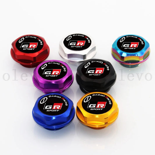 Aluminium Car Engine Oil Cap GR Sport Car Oil Fuel Tank Cap Engine Filler Machine Oil Cover for Toyota GR Rav4 Series Cover