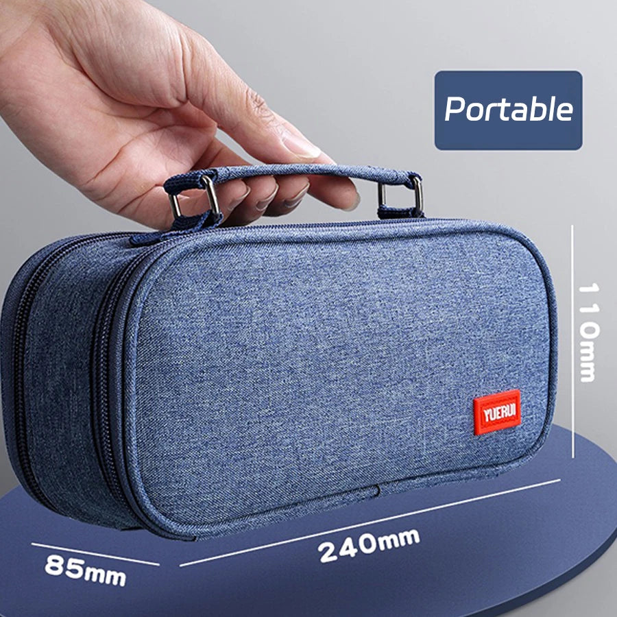 Portable Large Capacity Pencil Case – Multifunctional Pen Box for Boys, School & Office Stationery Organization