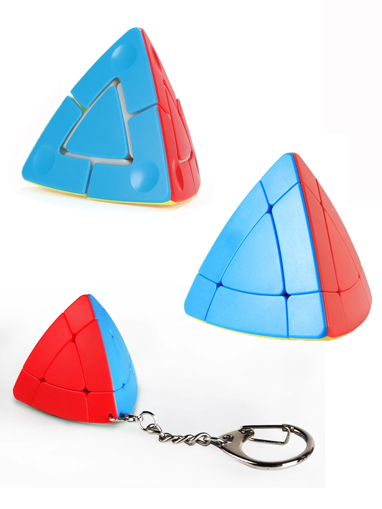 SENGSO Magic Tower 2x2 3x3 Magic Cube Pyraminx Special Cube & Keychain cube Stickerless Speed Cube Triangle Cube Brain Teasers