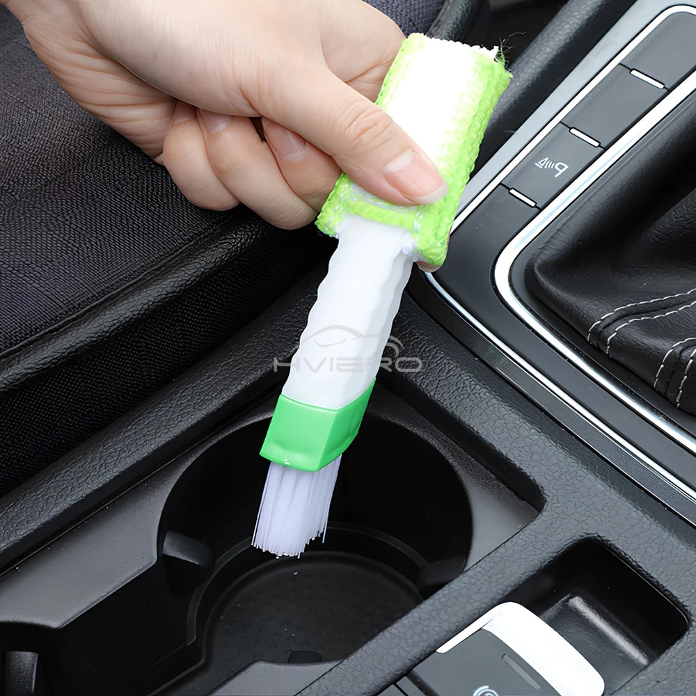 1Pcs Car Air Conditioner Vent Slit Cleaning Brushs grooves Dusting Blinds Keyboard Cleaning Dust Removal Tools Dual head brush