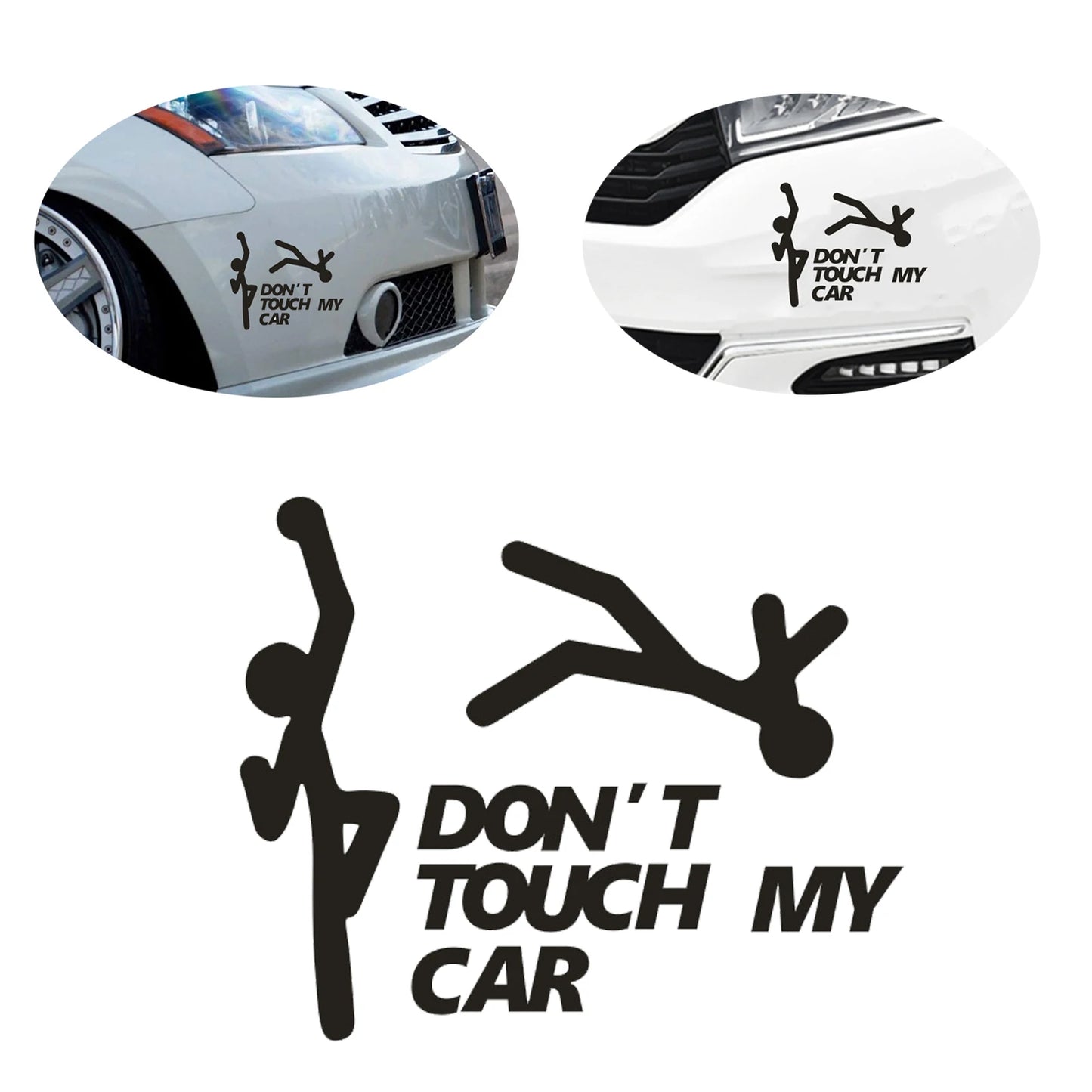 Creative Don't Touch My Car Car Sticker Decals - Funny Exterior Auto Decals for Car Window Accessories