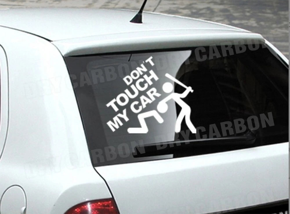 Creative Don't Touch My Car Car Sticker Decals - Funny Exterior Auto Decals for Universal Car Window Accessories