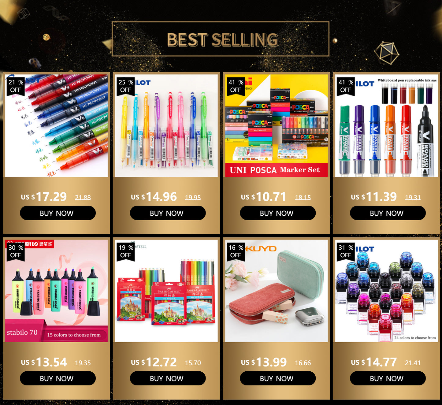 German Stabilo 70 Boss Highlighter Candy Color Hand Account Water-based Boss Student Signature Office 9 Colors Available