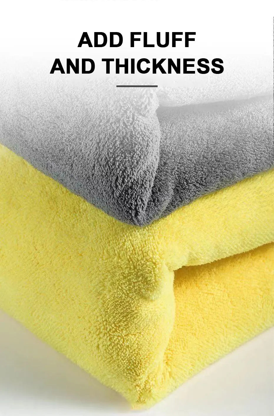 SEAMETAL 160x60cm Car Wash Towel 400GSM Microfiber High Water Absorption Cleaning Towels Thickened Soft Car Washing Drying Cloth
