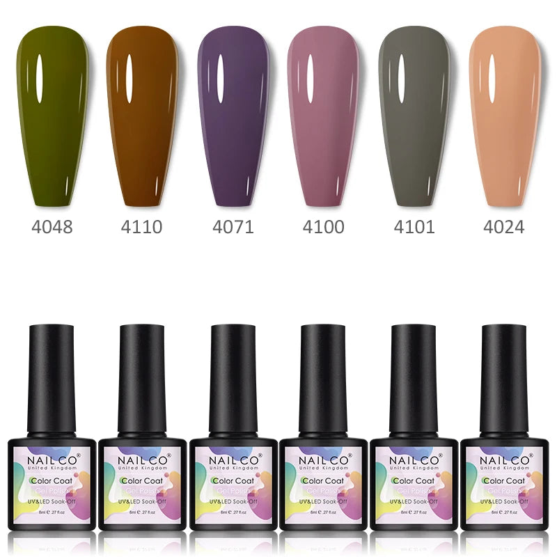 NAILCO Nail Art Dream Set – 6pcs Gel Lacquer for Bold, Glossy Looks